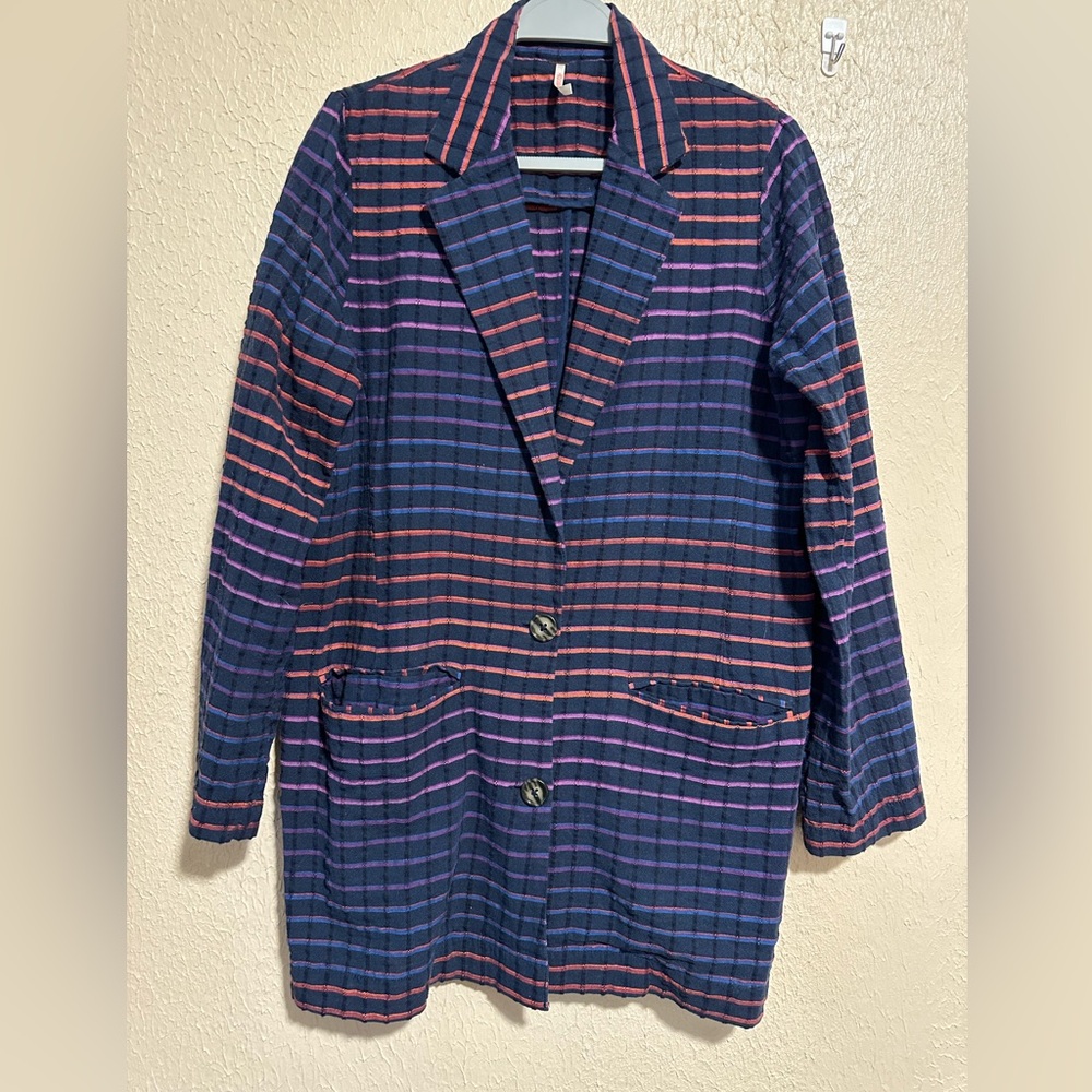Free People Better Together Blazer Jacket Size Small Oversized